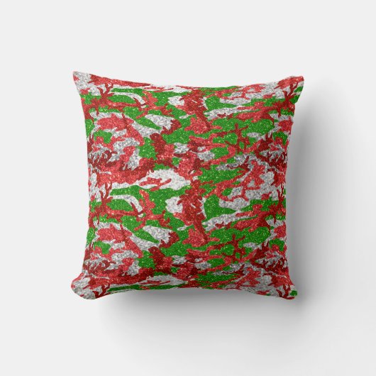 Haus van Camo Silver Xmas patroon Kussen (Voorkant)