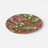 Haus van Camo Silver Xmas patroon Papieren Bordje (Gekanteld)