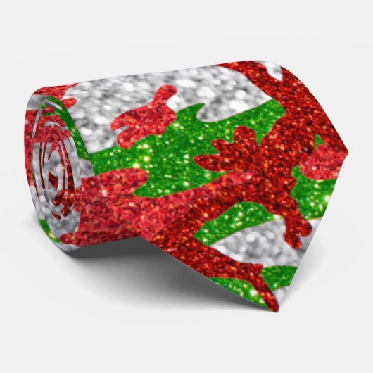 Haus van Camo Silver Xmas patroon Stropdas (Opgerold)