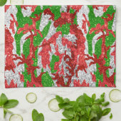 Haus van Camo Silver Xmas patroon Theedoek (Gevouwen)