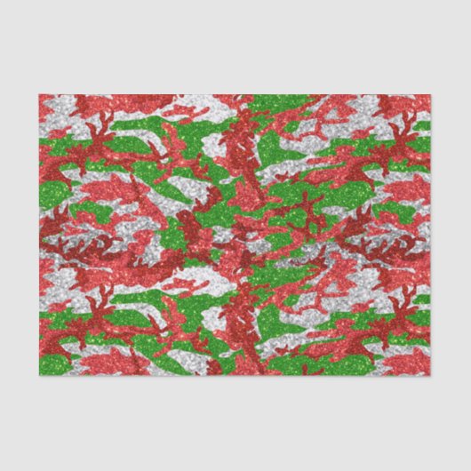 Haus van Camo Silver Xmas patroon Tissuepapier (Voorkant)