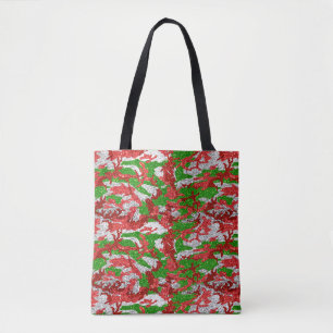 Haus van Camo Silver Xmas patroon Tote Bag