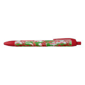 Haus van Camo Silver Xmas patroon Zwarte Inkt Pen (Bovenkant)