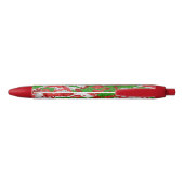 Haus van Camo Silver Xmas patroon Zwarte Inkt Pen (Achterkant)