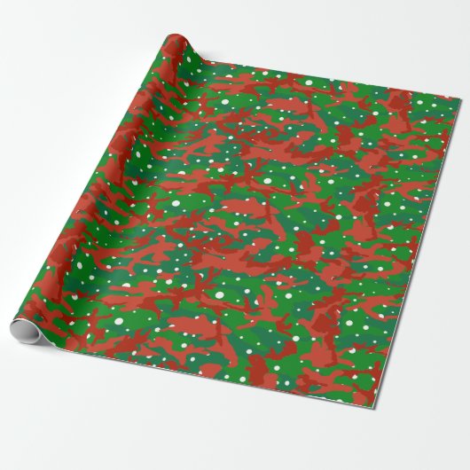 Haus van Camo Xmas Camouflage Cadeaupapier (Uitgerold)