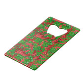 Haus van Camo Xmas Glitter Camouflage Creditkaart Flessenopener (Achterkant Gekanteld)
