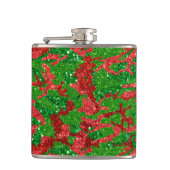 Haus van Camo Xmas Glitter Camouflage Heupfles (Voorkant)