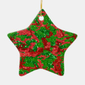 Haus van Camo Xmas Glitter Camouflage Keramisch Ornament (Voorkant)
