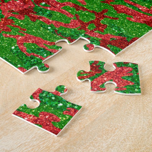 Haus van Camo Xmas Glitter Camouflage Legpuzzel (Zijkant)