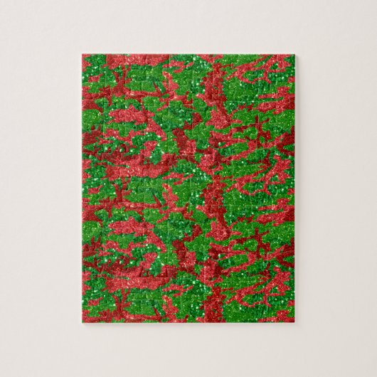 Haus van Camo Xmas Glitter Camouflage Legpuzzel (Verticaal)