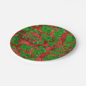 Haus van Camo Xmas Glitter Camouflage Papieren Bordje (Gekanteld)