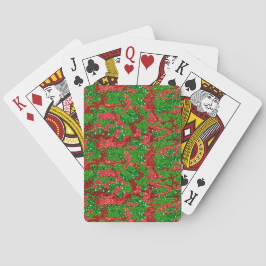 Haus van Camo Xmas Glitter Camouflage Pokerkaarten (Achterkant)