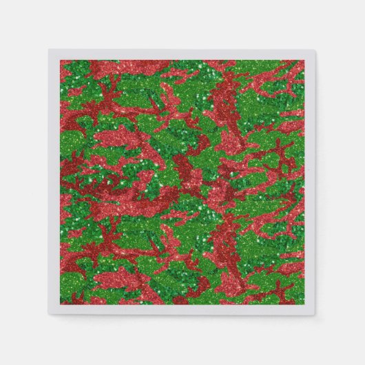 Haus van Camo Xmas Glitter Camouflage Servet (Voorkant)