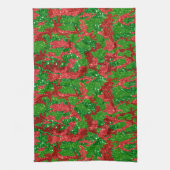 Haus van Camo Xmas Glitter Camouflage Theedoek (Verticaal)