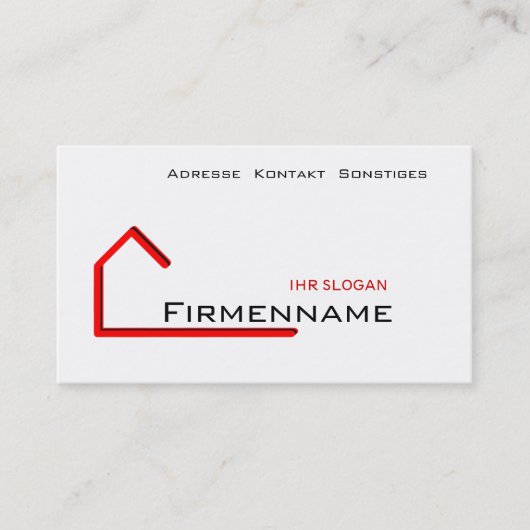 Hausbau Visitekaartje (Voorkant)