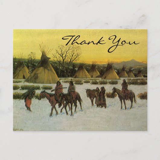 Hauser's Sioux-kamp in Wounded Knee Briefkaart (Voorkant)