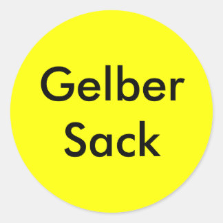 Haushalt Ordnung Gelber Sack Aufkleber Ronde Sticker