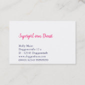 Haushälterin Visitenkarten Visitekaartje (Achterkant)