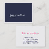 Haushälterin Visitenkarten Visitekaartje (Voorkant / Achterkant)