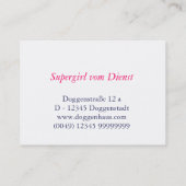 Haushälterin Visitenkarten Visitekaartje (Achterkant)