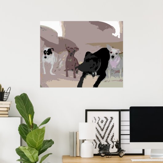 Hausmann Dogs Poster (Thuiskantoor)