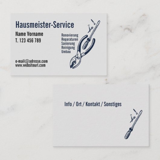 Hausmeister Service Visitekaartje