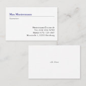 Hausmeister Visitenkarte Visitekaartje (Voorkant / Achterkant)