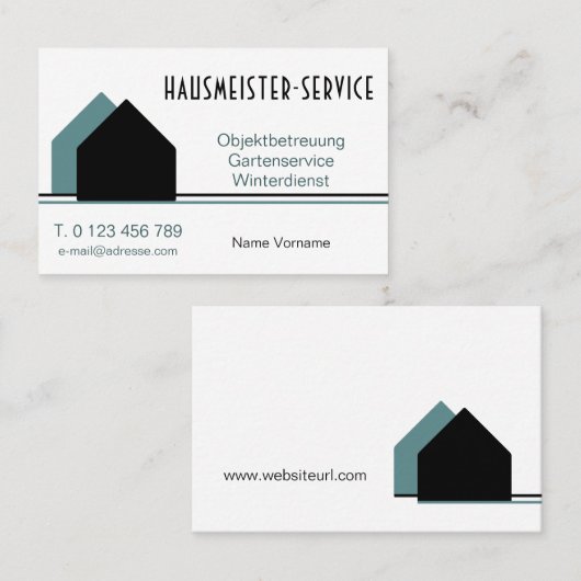 Hausmeisterservice Visitekaartje (Voorkant / Achterkant)