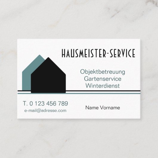Hausmeisterservice Visitekaartje (Voorkant)