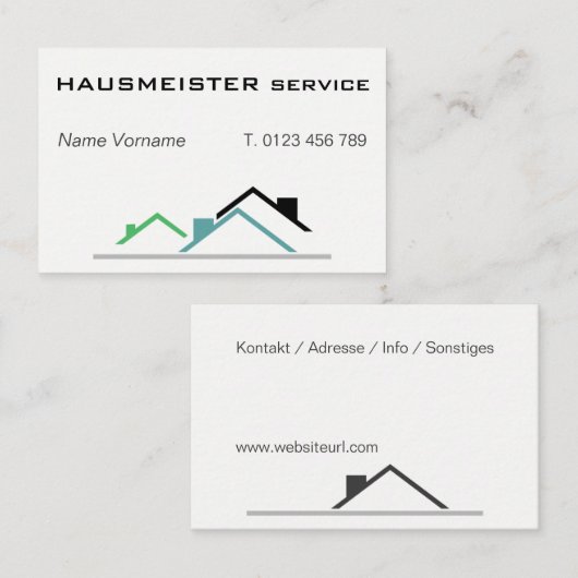 hausmeisterservice visitekaartje (Voorkant / Achterkant)