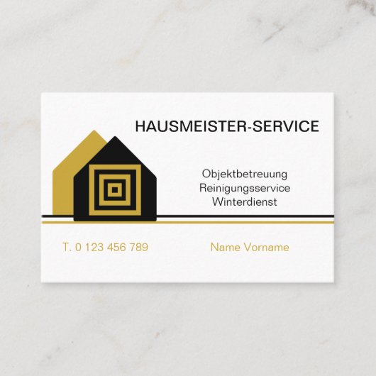 Hausmeisterservice Visitekaartje (Voorkant)