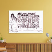 Haussmann Architecture | Champs Elysées, Parijs Canvas Afdruk (Insitu (Woonkamer))