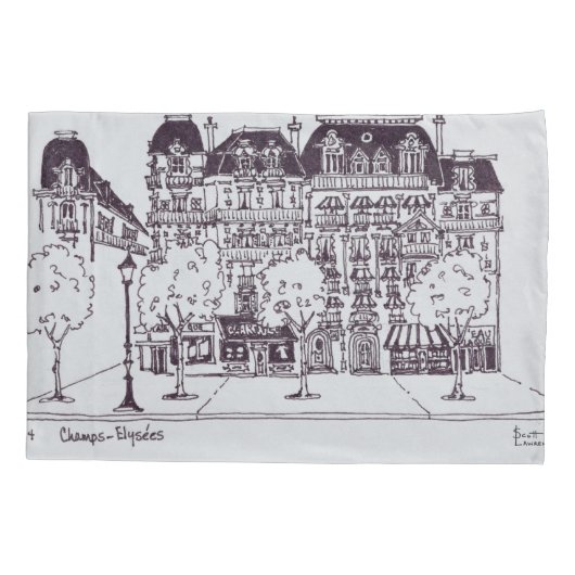 Haussmann Architecture | Champs Elyses Kussensloop (Achterkant-Links)