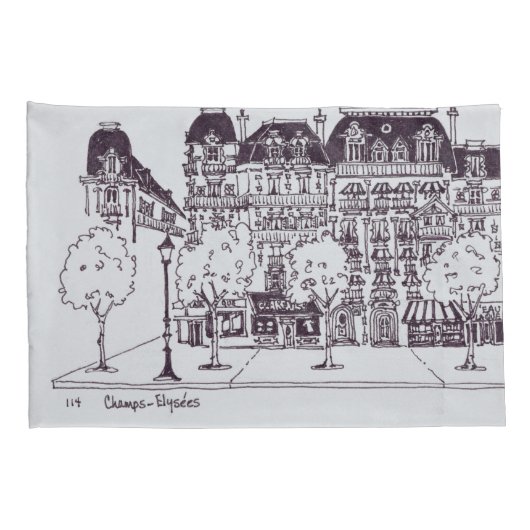 Haussmann Architecture | Champs Elyses Kussensloop (Achterkant-Rechts)