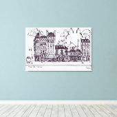Haussmann Architecture | Rue de Sevres Canvas Afdruk (Insitu (Houten vloer))