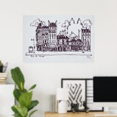 Haussmann Architecture | Rue de Sevres Poster (Thuiskantoor)