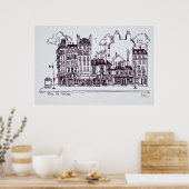Haussmann Architecture | Rue de Sevres Poster (Keuken)