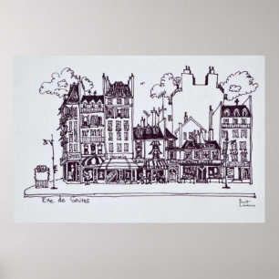 Haussmann Architecture   Rue de Sevres Poster
