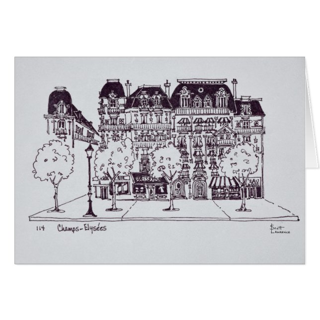 Haussmann-architectuur | Champs Elysees (Voorkant Horizontaal)
