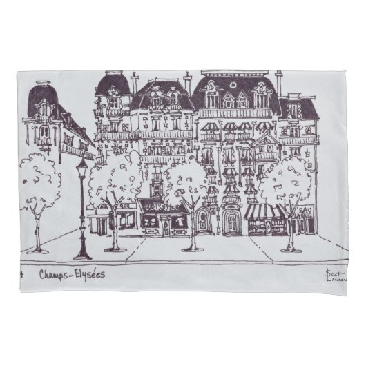 Haussmann-architectuur | Champs Elysees Kussensloop (Voorkant-Links)