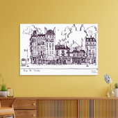 Haussmann-architectuur | Rue de Sevres Canvas Afdruk (Insitu (Woonkamer))
