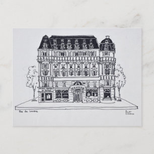 Haussmann-architectuur   Rue du Louvre, Parijs Briefkaart