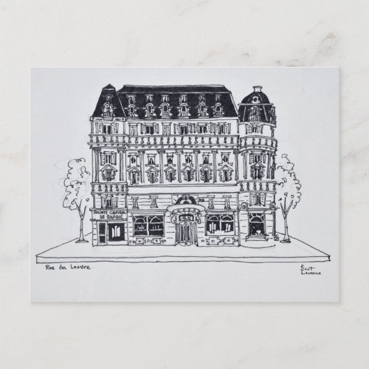 Haussmann-architectuur | Rue du Louvre, Parijs Briefkaart (Voorkant)