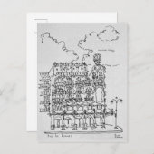 Haussmann Building | Rue de Rennes, Parijs Briefkaart (Voorkant / Achterkant)