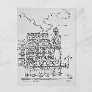 Haussmann Building   Rue de Rennes, Parijs Briefkaart