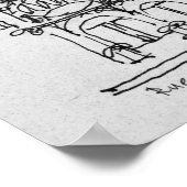 Haussmann Building | Rue de Rennes, Parijs Poster (Hoek)