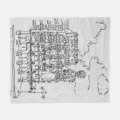Haussmann-gebouw | Rue de Rennes, Parijs Fleece Deken (Voorkant (Horizontaal))
