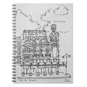 Haussmann-gebouw   Rue de Rennes, Parijs Notitieboek