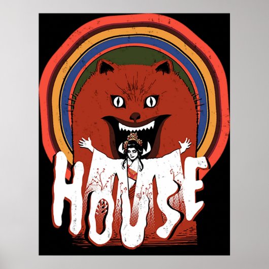 Hausu Huis 1977 Poster (Voorkant)