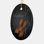 Haute Bofoome Violinist Black Keramisch Ornament (Links)